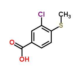 3-Chloro-4-(methylsulfanyl)benzoic acid结构式