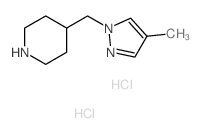 4-[(4-methyl-1H-pyrazol-1-yl)methyl]piperidine(SALTDATA: 2HCl)结构式