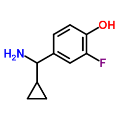 4-[Amino(cyclopropyl)methyl]-2-fluorophenol结构式