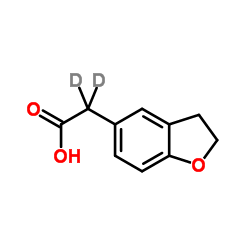 2,3-Dihydro-1-benzofuran-5-yl(2H2)acetic acid结构式