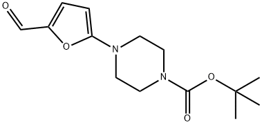 4-(5-甲酰基呋喃-2-基)哌嗪-1-羧酸叔丁酯结构式