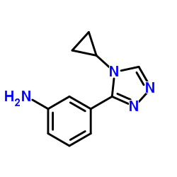 3-(4-Cyclopropyl-4H-1,2,4-triazol-3-yl)aniline结构式