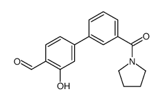 2-hydroxy-4-[3-(pyrrolidine-1-carbonyl)phenyl]benzaldehyde结构式