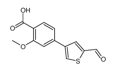 4-(5-formylthiophen-3-yl)-2-methoxybenzoic acid Structure