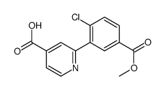 2-(2-chloro-5-methoxycarbonylphenyl)pyridine-4-carboxylic acid结构式