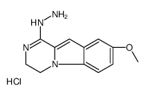(8-methoxy-3,4-dihydropyrazino[1,2-a]indol-1-yl)hydrazine,hydrochloride Structure