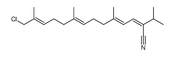 (2Z,4E,8E,12E)-14-Chloro-2-(1-methylethyl)-5,9,13-trimethyl-2,4,8,12-tetradecatetraenenitrile结构式