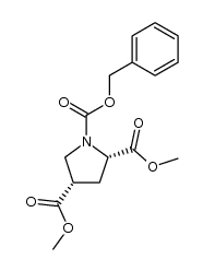 N-(benzyloxycarbonyl)-cis-4-carboxy-L-proline dimethyl ester结构式