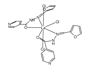 trichlorobis(furfural isonicotinoylhydrazone)La(III) Structure