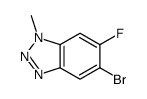 5-Bromo-6-fluoro-1-methyl-1,2,3-benzotriazole结构式