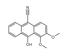 10-hydroxy-3,4-dimethoxy-9-anthracenecarbonitrile Structure
