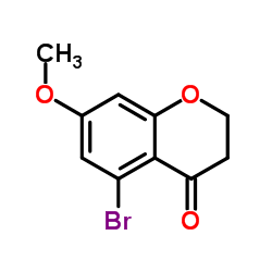 5-溴-7-甲基苯并二氢吡喃-4-酮结构式