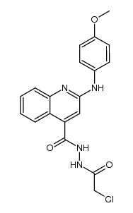 N'-(2-chloroacetyl)-2-((4-methoxyphenyl)amino)quinoline-4-carbohydrazide Structure