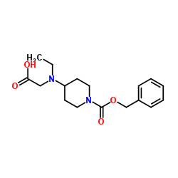 N-{1-[(Benzyloxy)carbonyl]-4-piperidinyl}-N-ethylglycine Structure