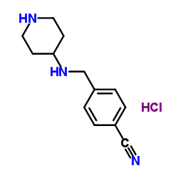 4-(Piperidin-4-ylaminomethyl)-benzonitrile hydrochloride structure