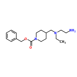 Benzyl 4-{[(2-aminoethyl)(ethyl)amino]methyl}-1-piperidinecarboxylate Structure