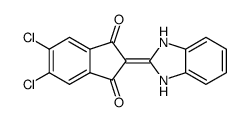5,6-Dichloro-2-(1,3-dihydro-benzoimidazol-2-ylidene)-indan-1,3-dione结构式