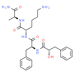 3-phenyllactyl-phenylalanyl-lysyl-alaninamide结构式