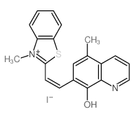 (7E)-5-methyl-7-[(2E)-2-(3-methylbenzothiazol-2-ylidene)ethylidene]-1H-quinolin-8-one Structure