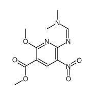 6-(Dimethylaminomethyleneamino)-2-methoxy-5-nitropyridin-3-carbonsaeuremethylester结构式