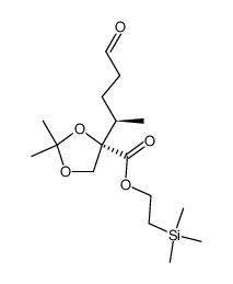 2-(trimethylsilyl)ethyl (S)-2,2-dimethyl-4-((R)-5-oxopentan-2-yl)-1,3-dioxolane-4-carboxylate结构式