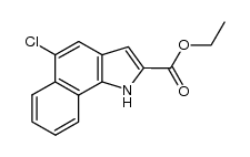 ethyl 5-chloro-1H-benz[g]indole-2-carboxylate结构式