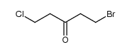 1-bromo-5-chloro-3-pentanone Structure