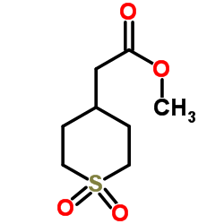 Methyl(1,1-dioxidotetrahydro-2H-thiopyran-4-yl)acetate structure