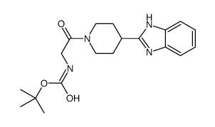 tert-butyl N-[2-[4-(1H-benzimidazol-2-yl)piperidin-1-yl]-2-oxoethyl]carbamate Structure