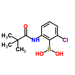 2-(tert-Butylcarbonylamino)-6-chlorophenylboronic acid Structure