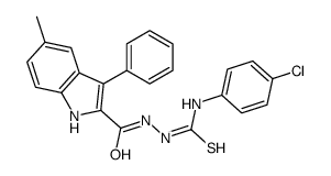 1-(4-chlorophenyl)-3-[(5-methyl-3-phenyl-1H-indole-2-carbonyl)amino]thiourea Structure