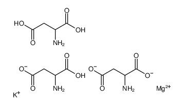 magnesium,potassium,2-amino-4-hydroxy-4-oxobutanoate结构式