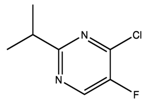 4-Chloro-5-fluoro-2-isopropylpyrimidine结构式