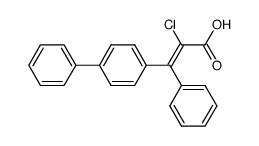 cis-2-Chlor-3-(p-biphenylyl)-3-phenylacrylsaeure Structure