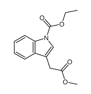 ethyl (methyl 1H-indole-3-acetate)-1-carboxylate结构式