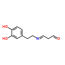 Propanal, 3-[[2-(3,4-dihydroxyphenyl)ethyl]imino]- (9CI) structure