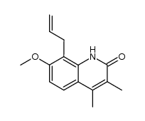 8-allyl-7-methoxy-3,4-dimethylquinolin-2(1H)-one结构式