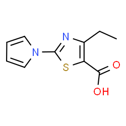 4-Ethyl-2-(1H-pyrrol-1-yl)-1,3-thiazole-5-carboxylic acid结构式