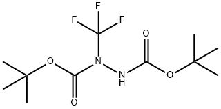 Di-tert-butyl 1-(trifluoromethyl)hydrazine-1,2-dicarboxylate结构式