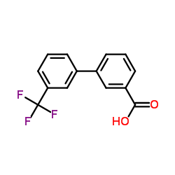 3-(三氟甲基)联苯-3-羧酸结构式