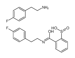 2-(4-fluorophenyl)ethanamine, 2-[2-(4-fluorophenyl)ethylcarbamoyl]benz enesulfinic acid结构式