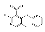 5-methyl-3-nitro-4-phenylsulfanyl-1H-pyridin-2-one结构式