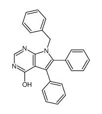 7-benzyl-5,6-diphenyl-7H-pyrrolo[2,3-d]pyrimidin-4-ol Structure
