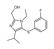[1-ethyl-5-(3-fluorophenyl)sulfanyl-4-propan-2-ylimidazol-2-yl]methanol结构式
