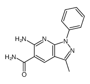 6-amino-3-methyl-1-phenyl-1H-pyrazolo[3,4-b]pyridine-5-carboxamide Structure