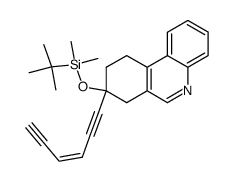8-(tert-Butyl-dimethyl-silanyloxy)-8-((Z)-hex-3-ene-1,5-diynyl)-7,8,9,10-tetrahydro-phenanthridine结构式