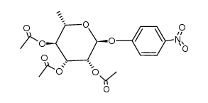 p-nitrophenyl 2,3,4-tri-O-acetyl-α-L-rhamnopyranoside Structure