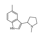 5-Methyl-3-(1-methyl-2-pyrrolidinyl)-1H-indole结构式