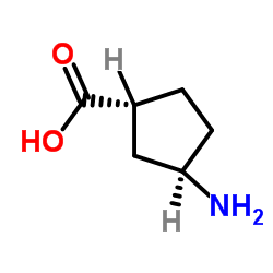 trans-3-aminocyclopentane-1-carboxylic acid结构式
