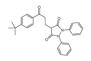 4-[3-(4-tert-butylphenyl)-3-oxopropyl]-1,2-diphenylpyrazolidine-3,5-dione Structure